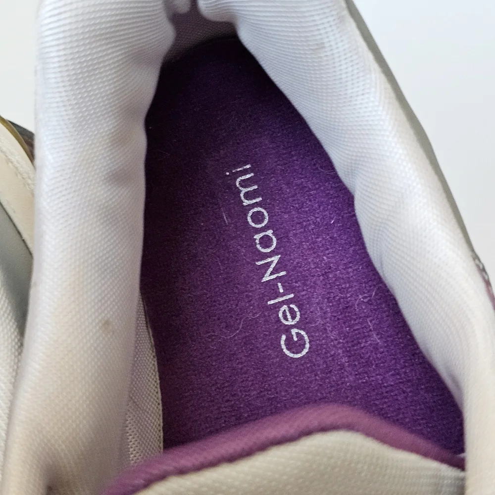 Rare Y2K ASICS Gel-Naomi Sneakers Women’s 8.5 Ivory Purple Silver Running Shoes